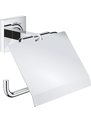 Mey İthalat 41102000 Banyo Aksesuarları Krom Start Cube Quickfix Tuvalet Kağıtlığı Kapaklı Duş