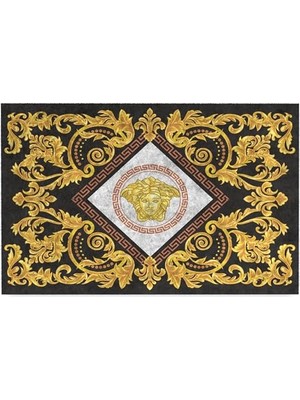 Mey İthalat Kapı Önü Paspası; Modern ve Kapı Paspası | Ev, Ofis ve Dış Mekân Kullanımı Için (Majestic Gold) 45X65