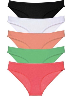 Pileli Store 5 Adet Süper Eko Set Likralı Kadın Slip Külot 517
