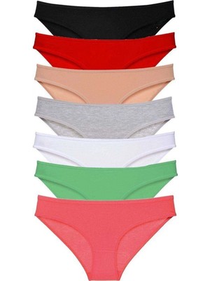 Pileli Store 7 Adet Süper Eko Set Likralı Kadın Slip Külot Set 3