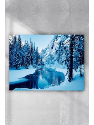 Mey İthalat (PSTER6496) Kış Kar Manzara Poster 4 (60X90 Cm)