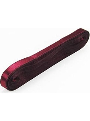 Mey İthalat Bordo Saten Kurdele, 1 cm x 10 Metre