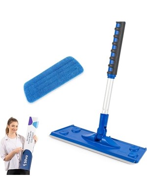 Mey İthalat Mikrofiber Tekli Mop Set; Yalnızca Duvar ve Tavan Bezi Dahil (1 Adet), 90-156 cm Teleskopik Alüminyum Sap, 360 Derece Dönen Cırtlı Başlık, Duvar Tavan ve Yüksek Yüzeyler Için