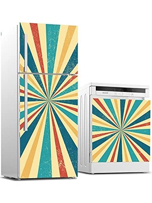 Mey İthalat Sticker Kaplama, Retro, Buzdolabı ve Bulaşık Makinası Beyaz Eşya