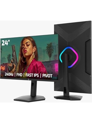 Mey İthalat Lunis L25 24 Inç 240 Hz 0,5 Ms Fast IPS Fhd Rgb Pivot Oyun Monitörü