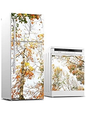 Mey İthalat Sticker Kaplama, Sonbahar Ağaç, Buzdolabı ve Bulaşık Makinası Beyaz Eşya