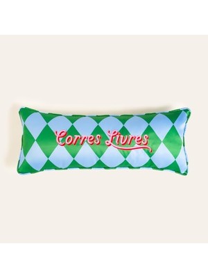 Mey İthalat 20X55 cm Yeşil-Mavi Pes Dolgulu Kırlent