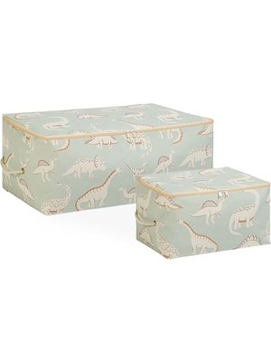 Mey İthalat 2'li Çocuk Odası Dinozor Hurç Seti, 1 Adet 30 x 22 x 18/1 Adet 52 x 28 x 21 cm