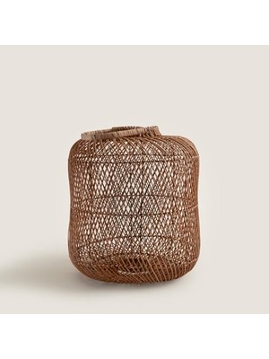 Mey İthalat Rattan Fener, 46 Cm, Natural