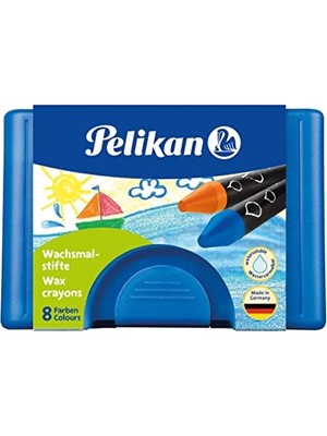 Mey İthalat 722959 Wachsmaler Yuvarlak 666/8, Suda Çözülür, Mavi Plastik Kılıf