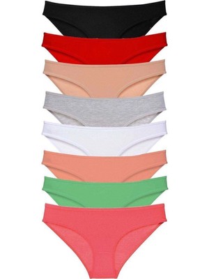 Pileli Store 8 Adet Süper Eko Set Likralı Kadın Slip Külot Set 1