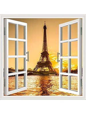 Mey İthalat Yapışkanlı Sticker Pencere Poster Duvar Kağıdı Paris Akşam