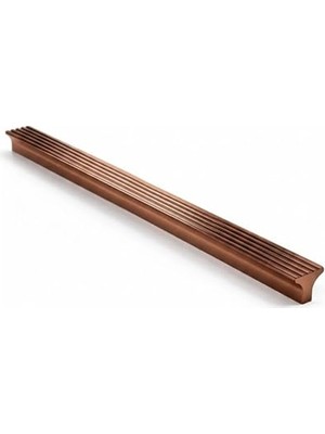 Mey İthalat 320 mm Metal Foça Çizgili Bronz Çekmece Kulp Modern Dolap Kulbu Mutfak Banyo Gardırop