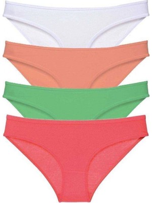 Pileli Store 4 Adet Süper Eko Set Likralı Kadın Slip Külot 526