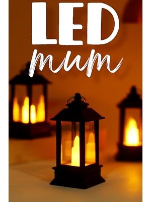 Mey İthalat 3 Adet LED Mum Mini Dörtgen Tip Pil Dahil Dumansız Alev Ledli Yapay Dekoratif Mum Işığı Siyah PT434
