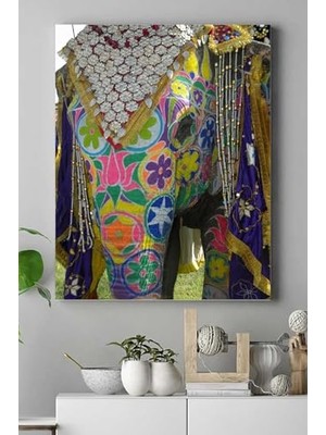Mey İthalat PSTER16210 Hindistan Fil Manzara Kanvas Tablo 30 x 40