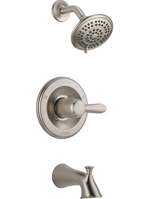 Mey İthalat Lahara 14 Serisi Duş ve Küvet Seti, 5 Fonksiyonlu Touch-Clean Duş Başlıklı, Paslanmaz T14438-SS (Valf Dahil Değil)