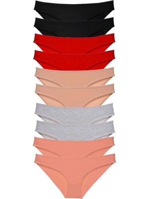 Pileli Store 10 Adet Süper Eko Set Likralı Kadın Slip Külot 501