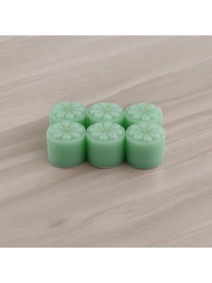 Mey İthalat Yeşil Silindir Baton Mum, 6'lı Mini Set; Fitilli, Kokusuz Dekoratif Şamdan Mumu