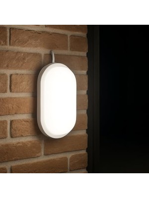 Mey İthalat Aydos 15W IP65 Oval Beyaz LED Tavan ve Duvar Lambası | 6500K Beyaz Işık | Su ve Toz Geçirmez Banyo Bahçe Balkon Aydınlatma Armatürü | Yüzeye Monte, 1500 Lümen (220V)