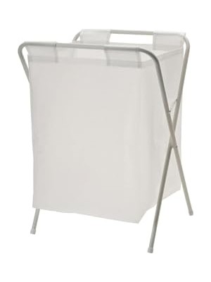 Mey İthalat 50 L Beyaz Katlanır Çamaşır Sepeti, Açılır Kapanır Kirli Sepeti U42X G43X Y60 cm