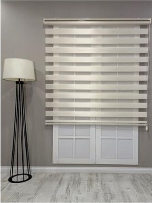 Mey İthalat Bambu Zebra Stor Güneşlik Perde, Krem, 100 x 200