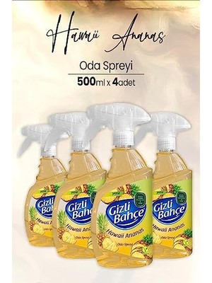 Mey İthalat Hawaii Ananas Oda Spreyi 500 Ml, 4 Adet