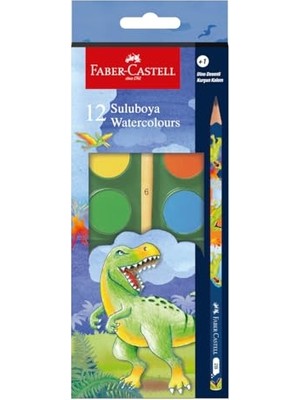 Mey İthalat Dino Büyük Boy Suluboya & 1 Kurşun Kalem, 12'li