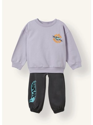DeFacto Hot Wheels Lisanslı Baskılı Sweatshirt ve Eşofman Altı 2'li Takım Erkek Bebek I3755A526WN