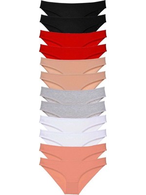 Pileli Store 12 Adet Süper Eko Set Likralı Kadın Slip Külot Set 1