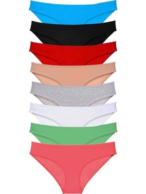 Pileli Store 8 Adet Süper Eko Set Likralı Kadın Slip Külot Set 3