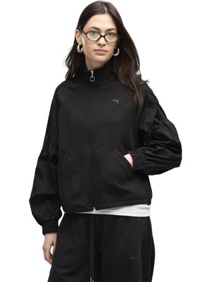 P694023 Puma Her Full-Zip Relaxed Jacket Kadın Ceket Siyah
