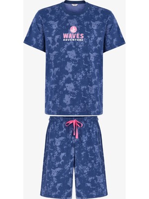 Penti Erkek Wave Rider Kısa Kollu Şort Pijama Takımı