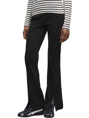 P694028 Puma Her Rib Flared Leggings Kadın Eşofman Altı Siyah