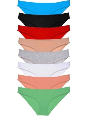 Pileli Store 8 Adet Süper Eko Set Likralı Kadın Slip Külot Set 1
