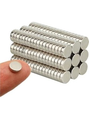 Mey İthalat 50 Adet 3 x 1,5 Mm, Çap: 3 Mm, Kalınlık: 1,5 mm Yuvarlak Neodyum Mıknatıs