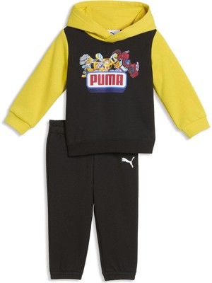 P637631 Puma x Trnsfrmrs Mınıcat Set Bebek Eşofman Takımı Siyah