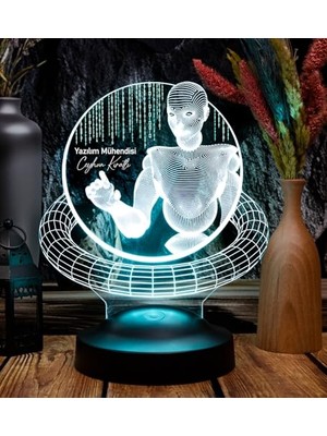 Mey İthalat Web Tasarımcı, Yazılımcı, Grafiker ve Developer Hediyesi 3D LED Lamba