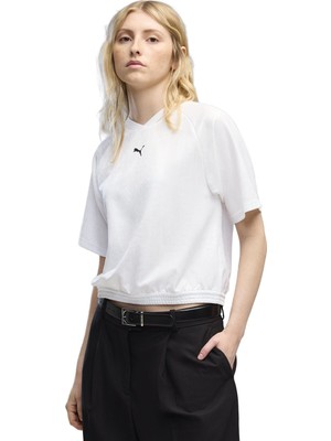 P694006 Puma Sport Anımal  Jersey Kadın T-Shirt Siyah