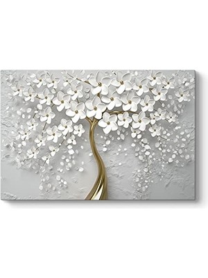 Mey İthalat Beyaz Gelincik Kanvas Tablo 140 x 100