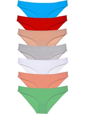 Pileli Store 7 Adet Süper Eko Set Likralı Kadın Slip Külot Set 4