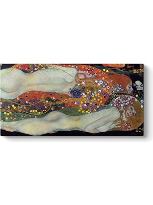 Mey İthalat Gustav Klimt Su Yılanları Tablosu 160 x 80