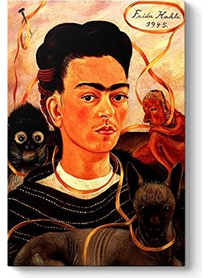 Mey İthalat Frida Kahlo, Small Monkey Tablosu 60 x 90