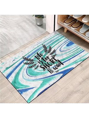 Mey İthalat Kapı Önü Paspası; Modern ve Kapı Paspası | Ev, Ofis ve Dış Mekân Kullanımı Için (Wave Of Life) 45X65