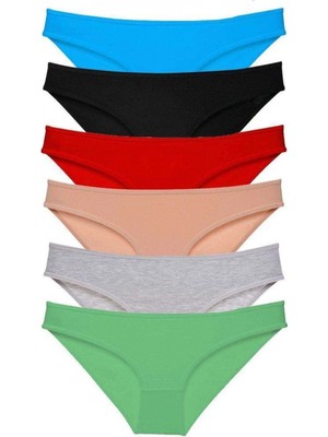 Pileli Store 6 Adet Süper Eko Set Likralı Kadın Slip Külot Renk 2