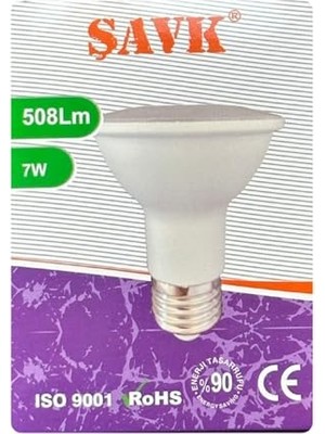 Mey İthalat 7W 6500K Beyaz Işık PAR20 E27 LED Spot Ampul