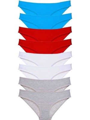 Pileli Store 8 Adet Süper Eko Set Likralı Kadın Slip Külot 530