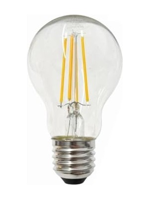Mey İthalat 6,5W (60W) A60 Dim Rustik LED Ampul E27 Sarı Işık, Işığı Kısılabilir Filamentli Lamba