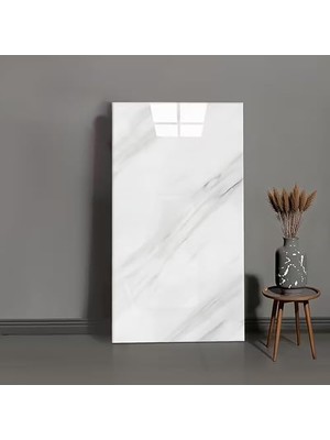 Mey İthalat Beyaz Desen B Mermer Desenli Duvar Panelleri, 60X30 Cm, 5 Adet