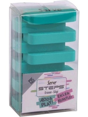 Mey İthalat Steps Silgi Pastel Nane Yeşili Tekli Pet